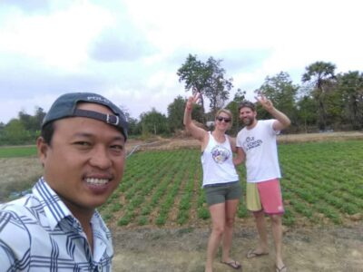 Battambang family tuktuk tour BambooTrain/Wat Banan/Bat cave - Sanker River farms, fishing areas, and the suspension bridge moments