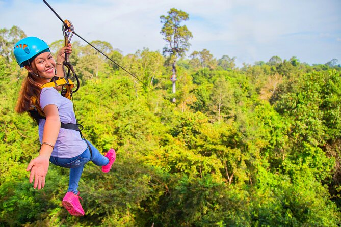 Full-Day Bike Tour in Siem Reap with Zipline - Morning zipline: the safety demo and the Silver Course flight