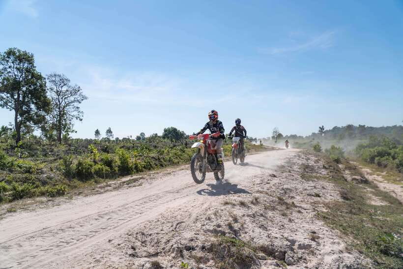 Krong Siem Reap: Kulen Mountain Trails Dirt Bike Adventure - Preah Ang Thom: Cambodia’s reclining Buddha, up on the rock