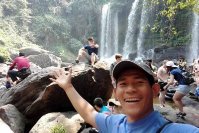 One Day Tour to Waterfall and Beng Mealea Temple - The 1000 linga river carvings and Preah Ang Thom’s giant reclining Buddha