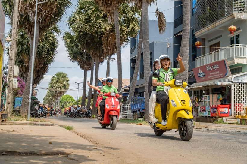Phnom Penh Silk Island Sunset Vespa Tour / Tuk Tuk Available - The riverbank sunset: snacks, cold drinks, and a slower Phnom Penh