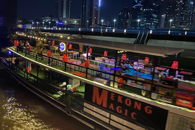 Phnom Penh: Sunset Cruise-Free Beers-Sodas-BBQ Buffet-fruit plate - Staff, music, and the onboard vibe: relaxed is the theme