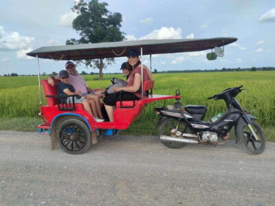 Secret Countryside Rice fields-Bamboo Train/Bat Cave - Bamboo train in Battambang: fun ride with a clear extra cost