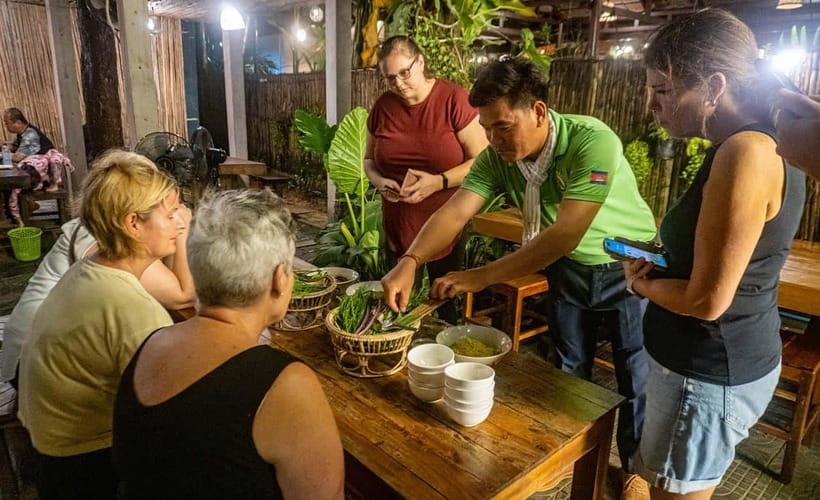Siem Reap: Evening Foodie Vespa Tour / Tuk Tuk Available - Street 60 food market: where you practice choosing without stress