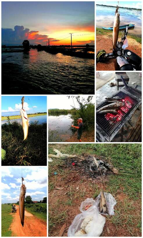 Siem Reap: Fishing in the rice fields, in the villages of Siem Reap - Getting your tackle and frog bait casting rules
