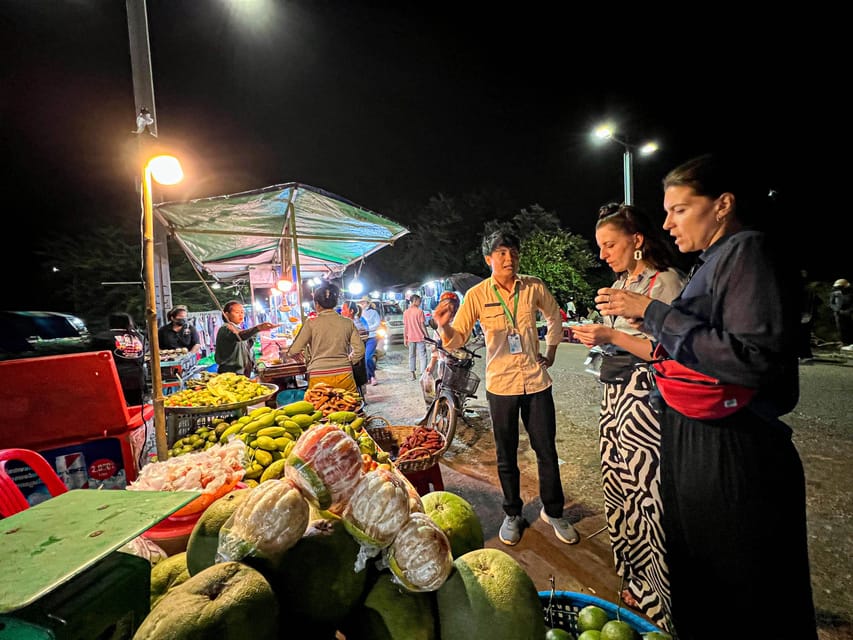Street Food Tour and Phare Circus with Tuk-Tuk Transfers - Night market snacks: skewers, desserts, and insect courage